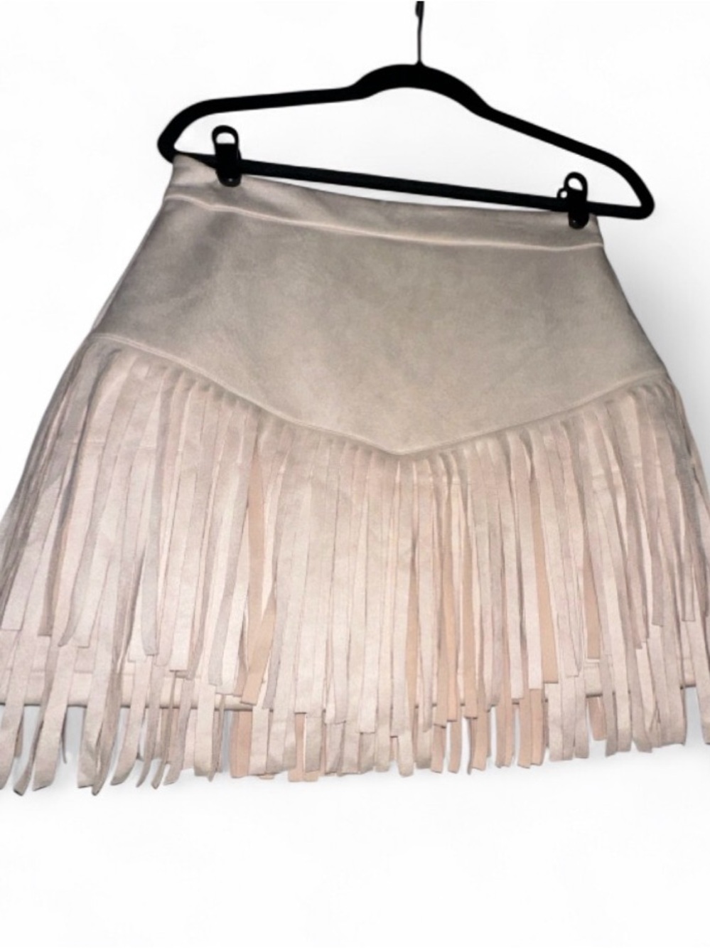 NWT Cupshe Faux Suede Fringe Mini Skirt – Size M